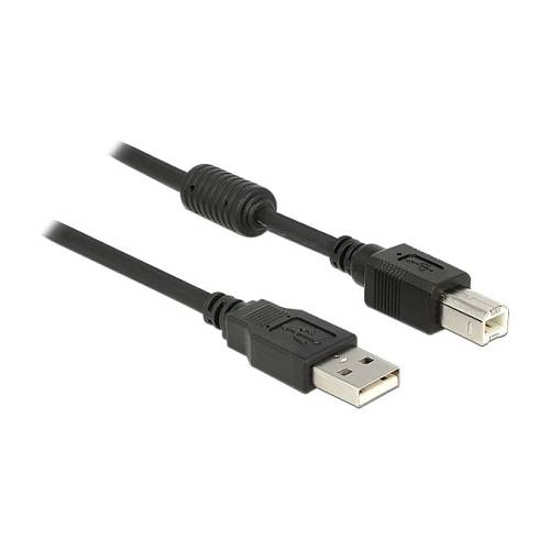 DELOCK Kabel USB 2.0-A > B Stecker/Stecker 1 m mit Ferritkern