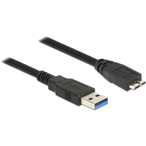 DELOCK USB Kabel USB3.0 A -> Micro-B St/St 2.00m schw