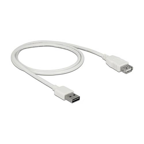 DELOCK Verlngerungskabel EASY-USB 2.0 Typ-A Stecker > USB 2.0 Typ-A Buchse weiss 1 m