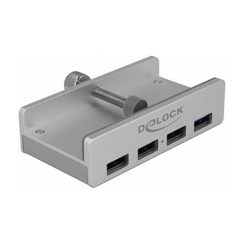 DELOCK Externer USB 3.0 4 Port Hub mit Feststellschraube