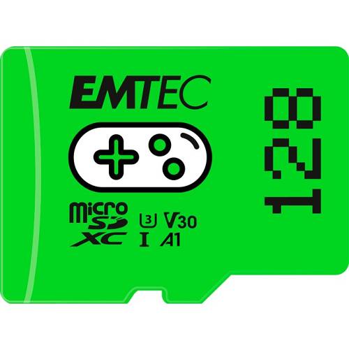 CARD Emtec m128GB UHS-I U3 V30 A1 Gaming Green