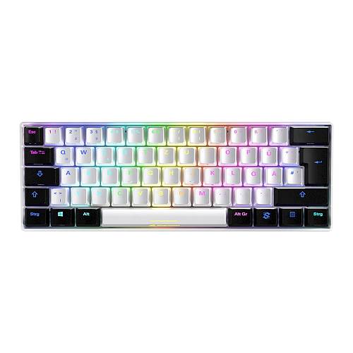 Sharkoon SKILLER SGK50 S4 (wei/schwarz. DE-Layout. Kailh Red)