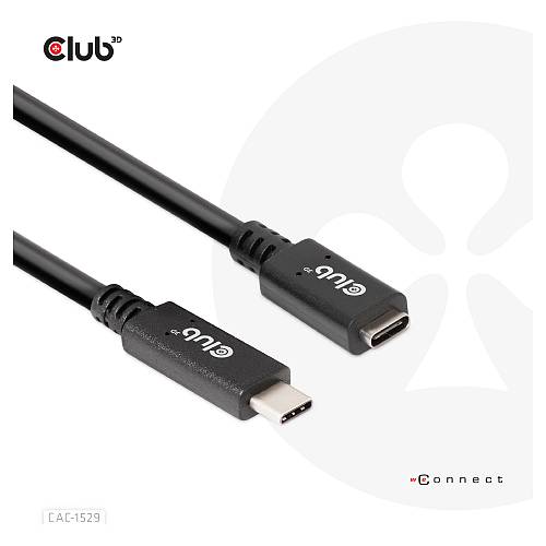 Club3D Kabel USB 3.2 Typ C 2m Verlängerung 5Gbps St/Bu