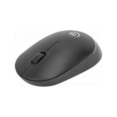 MANHATTAN Performance III Optische Wireless USB-Funkmaus USB-A Nanoempfnger mit 2.4 GHz drei Tasten plus Mausrad 1000 dpi schwarz