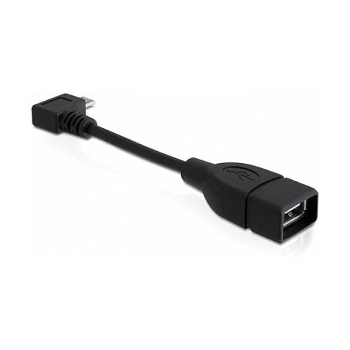USB micro-B St 90° gew. > USB-A B