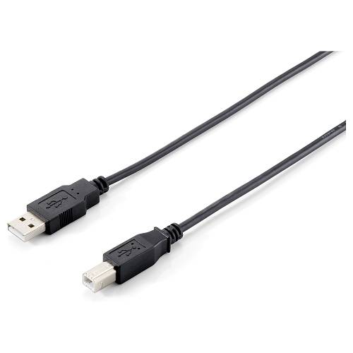 Equip USB2.0 Druckerkabel USB-A->USB-B St/St 5.00m schwarz Polybeutel