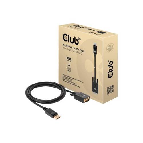 Club3D Kabel   DisplayPort > VGA       St/St 2m retail