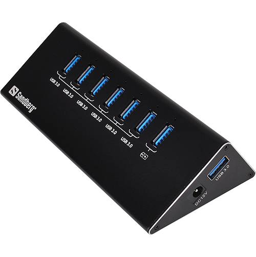 Sandberg 133-82 USB 3.0 HUB 7-Port 7xUSB 3.0 Schwarz