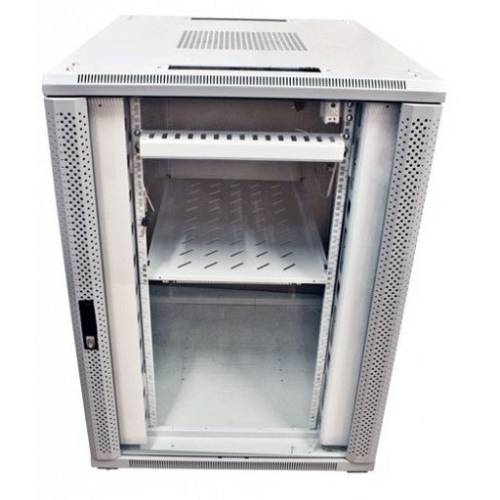 ALLNET Netzwerkschrank 19 22HE B800/T1000mm Glastür Lichtgrau SNB-Serie