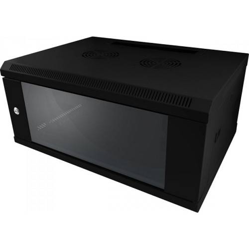 ALLNET Netzwerkschrank 19 12HE 1-teilig T450mm Schwarz SMC-Serie
