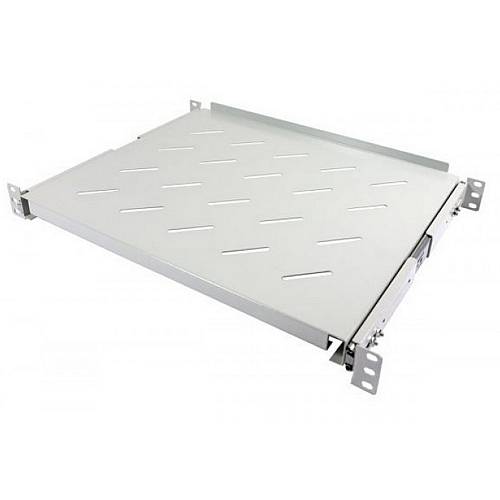 ALLNET Fachboden ausziehbar für 900mm Schrank tiefe Lichtgrau t650-750mm