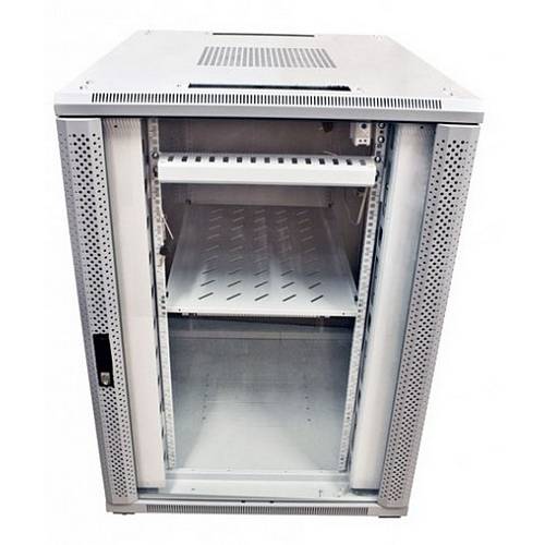 ALLNET Netzwerkschrank 19 32HE B800/T 900mm Glastür Lichtgrau SNB-Serie