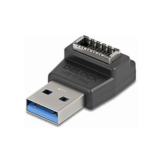 Delock Adapter USB 10 Gbps USB Typ-A Stecker zu USB 10 Gbps Typ-E Key A Buchse