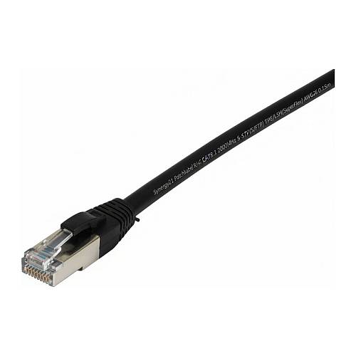 Synergy21 Patchkabel RJ45. CAT8.1 2000Mhz. 0.15m. schwarz. S-STP(S/FTP). TPE/LSZH(SuperFlex). AWG26.