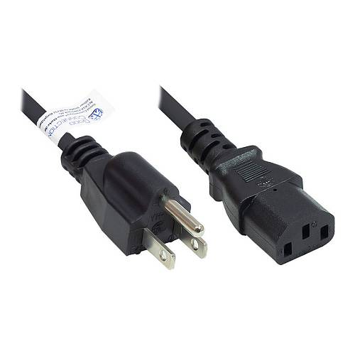 Good Connections Netzkabel USA an C13 UL schw. 3m
