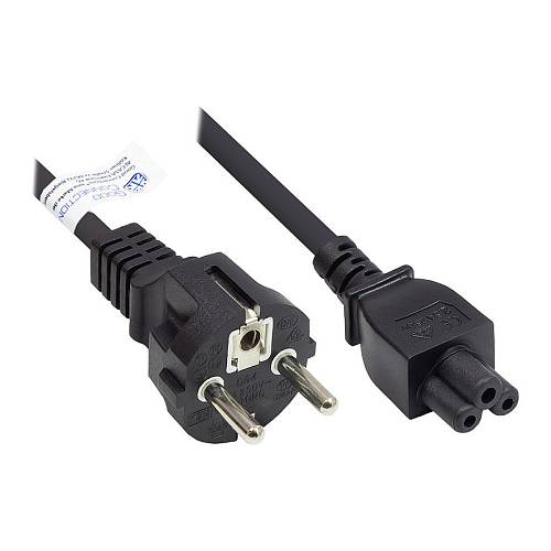 Good Connections Schutzkontakt-Stecker an C5 schwarz 3m