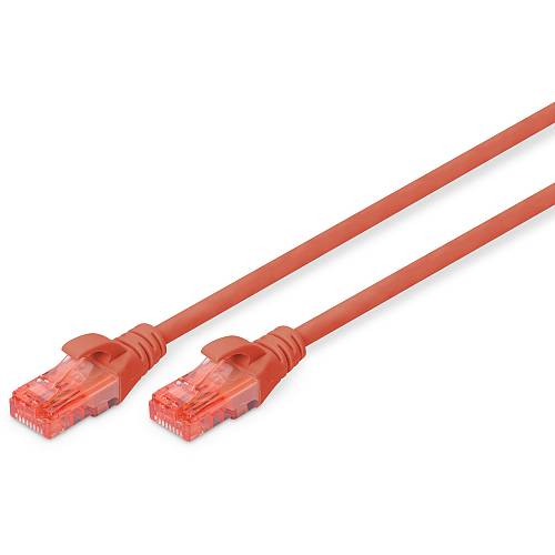DIGITUS Patchkabel Cat6 U/UTP 2xRJ45 5.0m rot LSZH