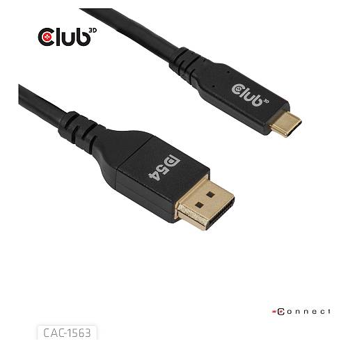 USB Type C -> DisplayPort 2.1 - 2.0m - schwarz - Bi-Direktionales Kabel - 8K120Hz