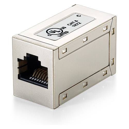 Inline-Koppler Cat6 RJ45 8P8C geschirmt 1Gbit 250MHz Polybeutel