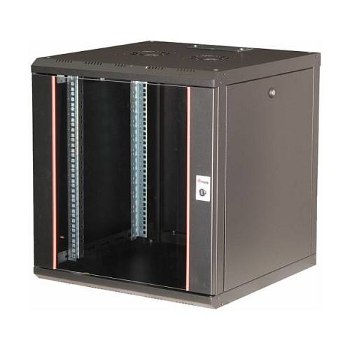 19 Netzwerkschrank Glastür PM 600x600mm 12HE schwarz
