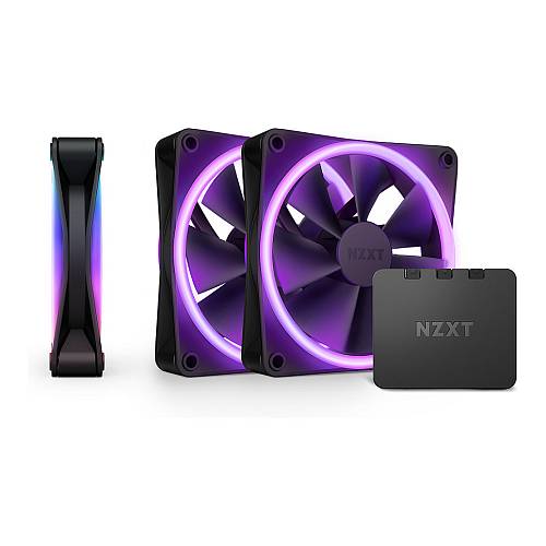 120mm NZXT F-Serie F120 RGB DUO Lüfter Triple Black RF-D12TF-B1