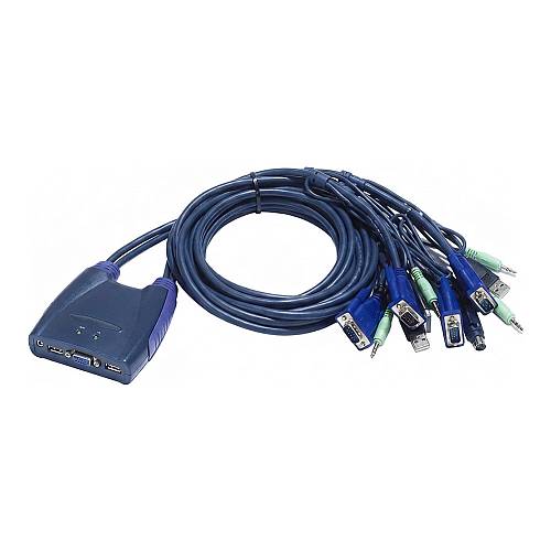 KVM Cable Switch 4-Port USB VGA KVM Switch with Audio ATEN