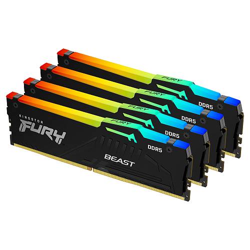 KINGSTON FURY Beast 128GB 5200MT/s DDR5 CL40 DIMM Kit of 4 RGB XMP