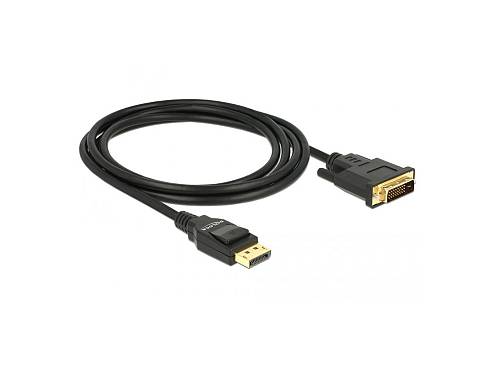 DELOCK Kabel DP 1.2 -> DVI (24+1) St/St 2.0m schwarz