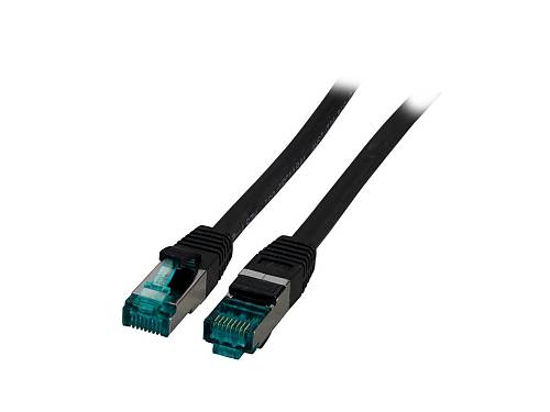 EFB RJ45 Patchkabel S/FTP, Cat.6A, LSZH, 15m, schwarz