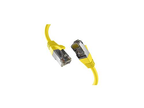 EFB-Elektronik - Patch cable - RJ-45 (M) to RJ-45 (M) - 10 m - 6.2 mm - S/FTP, PiMF - CAT 8.1 - booted, halogen-free, molded, stranded, anti-kink sleeve, 40 Gigabit ethernet, pin assignment: 1:1 - yellow