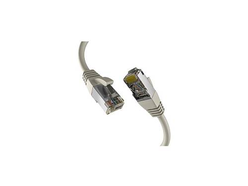EFB-Elektronik - Patch cable - RJ-45 (M) to RJ-45 (M) - 7.5 m - 6.2 mm - S/FTP, PiMF - CAT 8.1 - booted, halogen-free, molded, stranded, anti-kink sleeve, pin assignment: 1:1 - grey