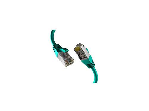 EFB-Elektronik - Patch cable - RJ-45 (M) to RJ-45 (M) - 1.5 m - 6.2 mm - S/FTP, PiMF - CAT 8.1 - booted, halogen-free, molded, stranded, anti-kink sleeve, 40 Gigabit ethernet, pin assignment: 1:1 - green