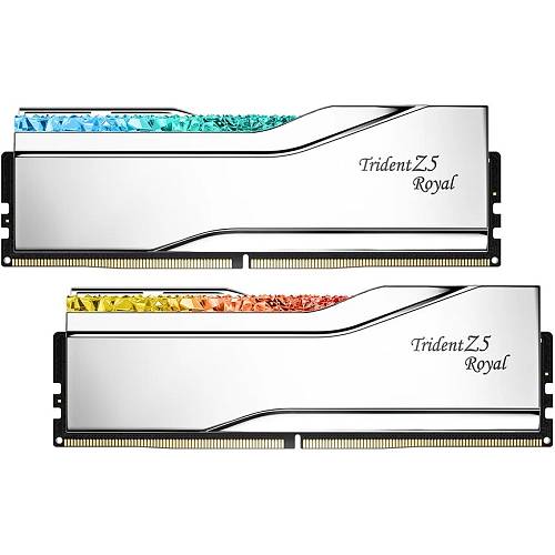 32 GB G.Skill DIMM DDR5-7600 (2x 16 GB) Dual-Kit (silver. F5-7600J3646G16GX2-TR5S. Trident Z5 Royal. INTEL XMP)