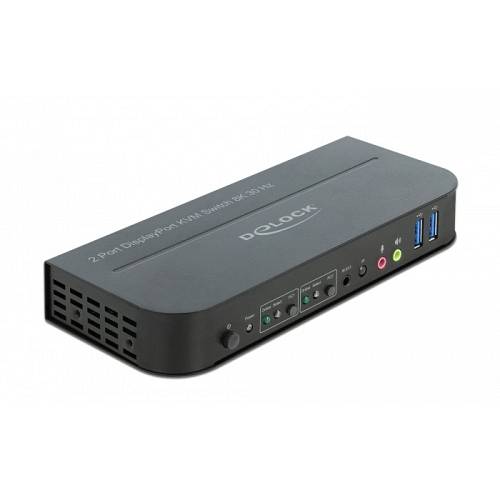 DELOCK DisplayPort 1.4 KVM Switch 8K 30Hz mit USB 3.0 und Audio