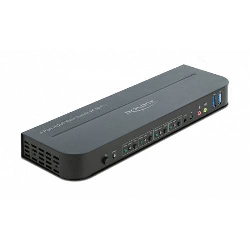 DELOCK HDMI KVM Switch 4K 60Hz mit USB 3.0 und Audio