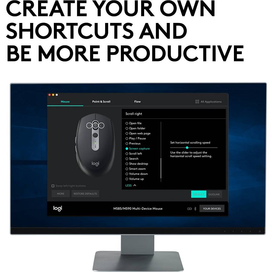 Logitech M590 Silent Bluetooth Optisch Graphit