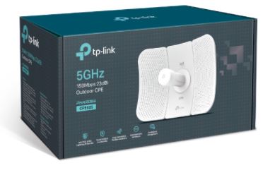 Tp-link Access Point N150, Wireless Outdoor, 5 Ghz, Passive Poe, 1X Lan Ports, 23DBI Directional Antenna, 30+km, IP65 Weatherproof, Ap Router / Client / Repeater / Bridge Mode