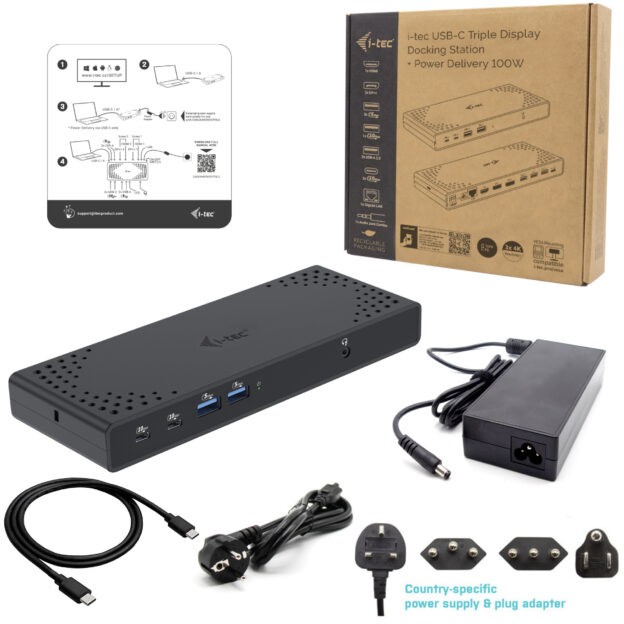 D I-TEC Dockingstation USB-C/ USB4 Thunderbolt 3 + PD