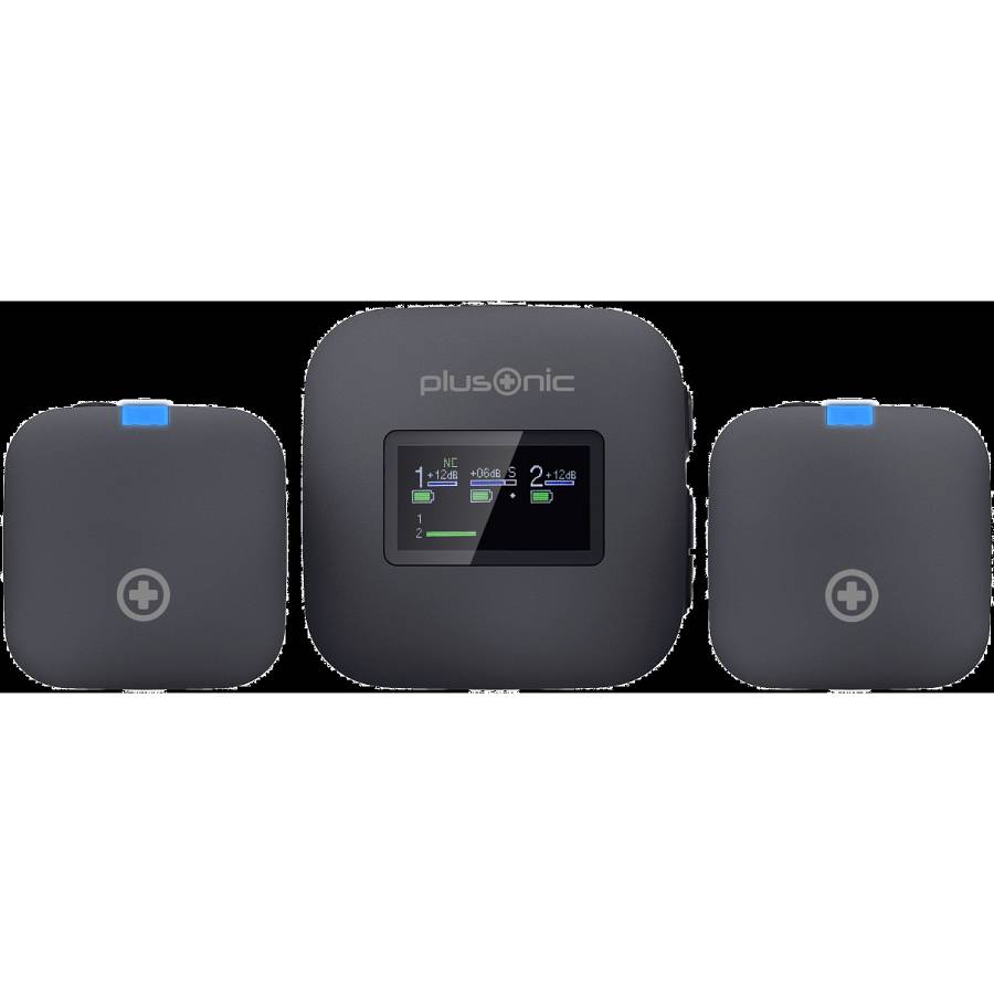 Plusonic Wireless Mikrofone Kit PS-TDS8 USB Type C/Lightning/3.5mm Klinke WiFi-Micro *ALLTRAVEL*