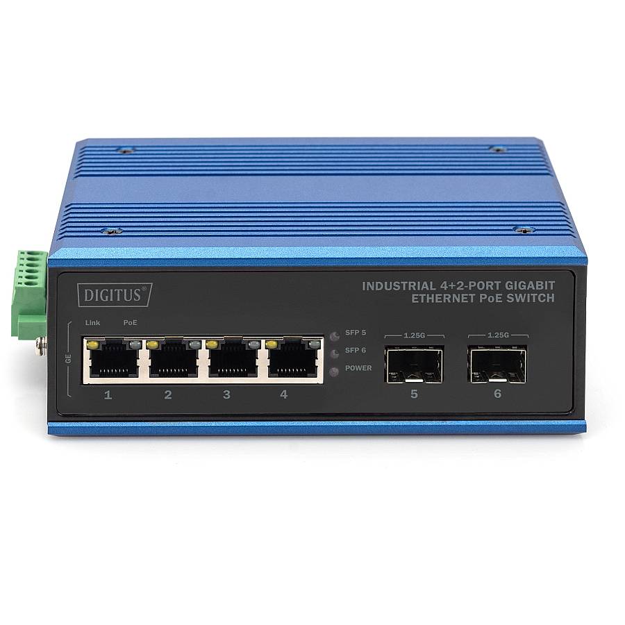 Digitus 4+2P Industrial Gigabit Ethernet PoE Switch