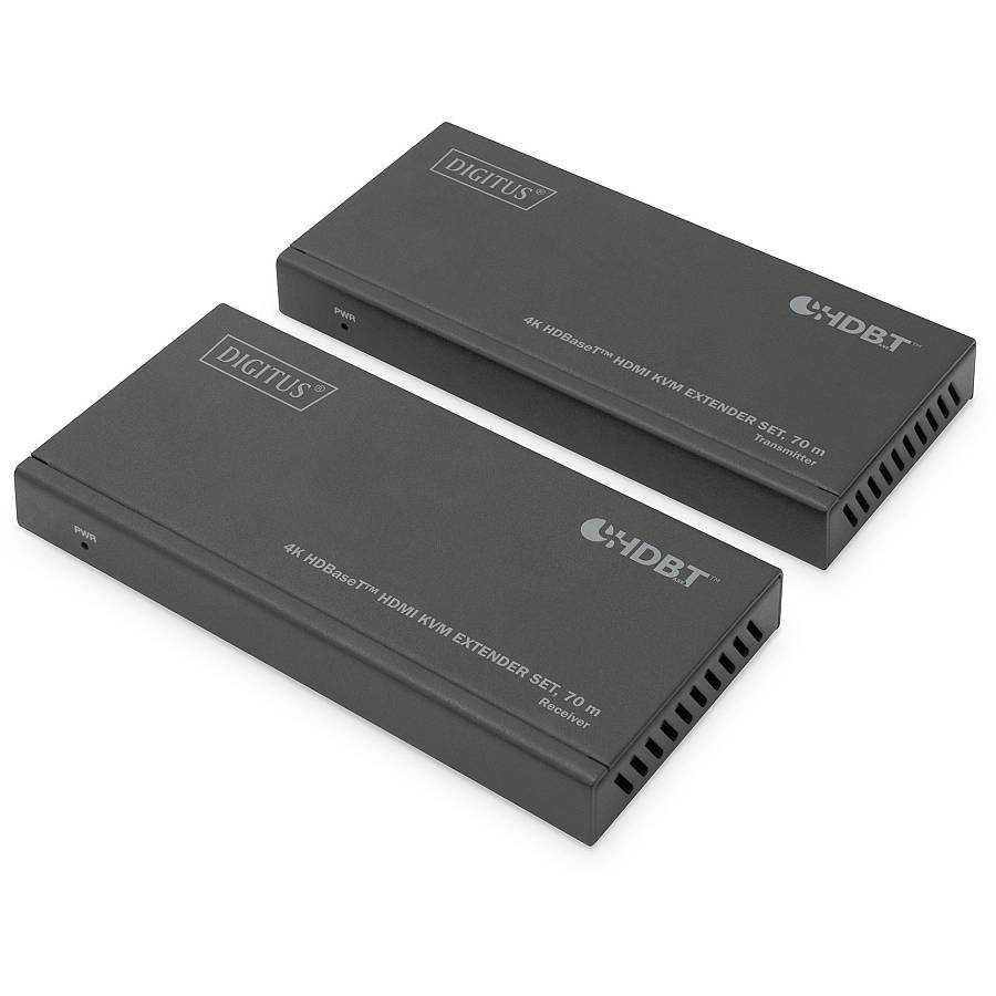 DIGITUS 4K HDBaseT 1x4 HDMI KVM Extender Set. 70m