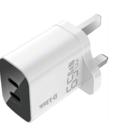 Dlink Ac/dc Adaptor Usb-c X 2 Gan Gen 3 65W