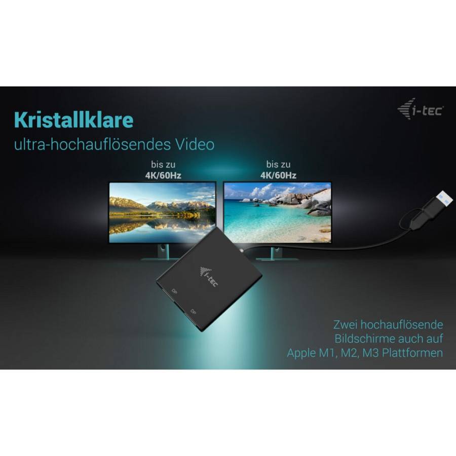I-TEC USB-A/C 2X DP ADAPTER
