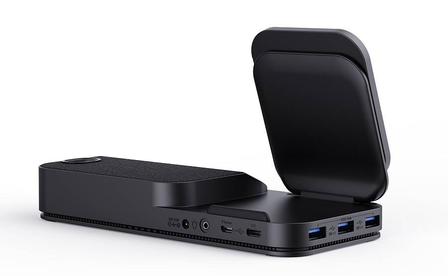 Yealink Headset Wireless Bluetooth 4-Mic NC with Speakerphone & Wireless Charger BH71 Workstation Teams