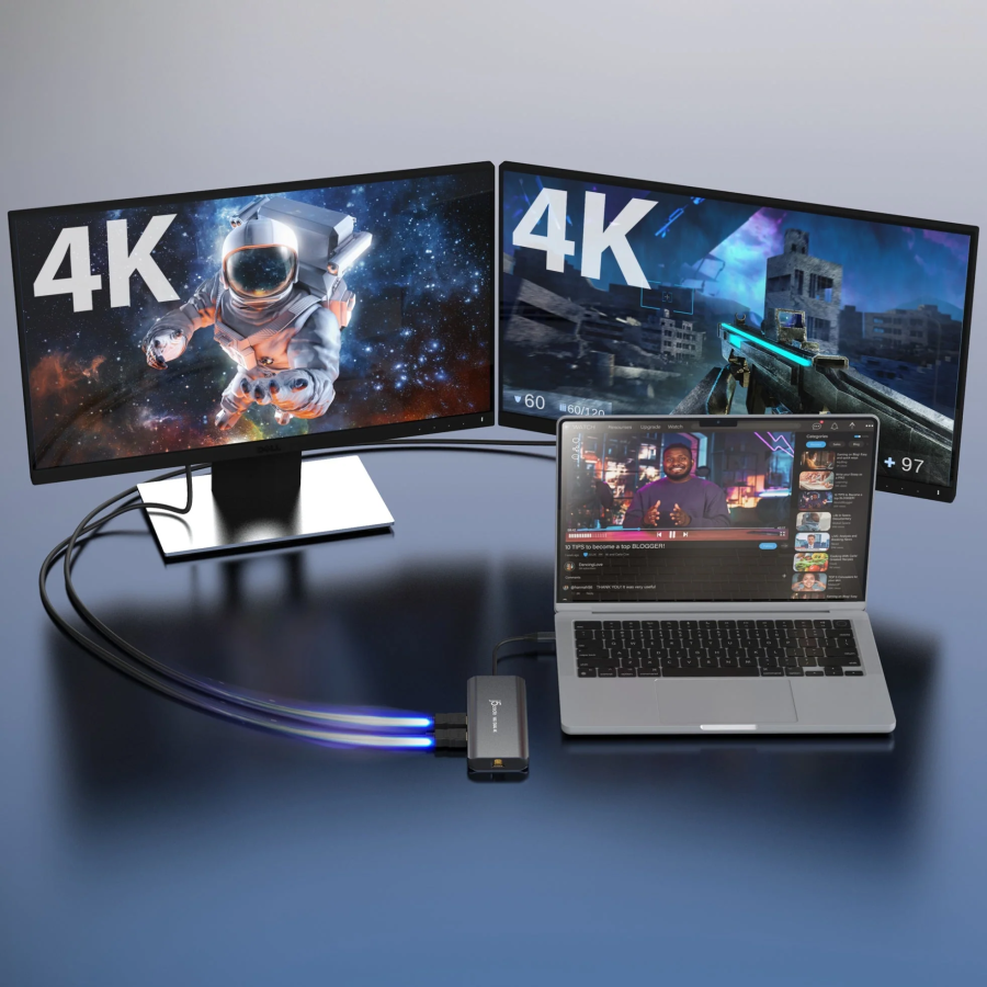 j5create Dock USB-C Dual Display 4K MST MacBookM3 HDMI/RJ45/USB/Audio/PD JCD398