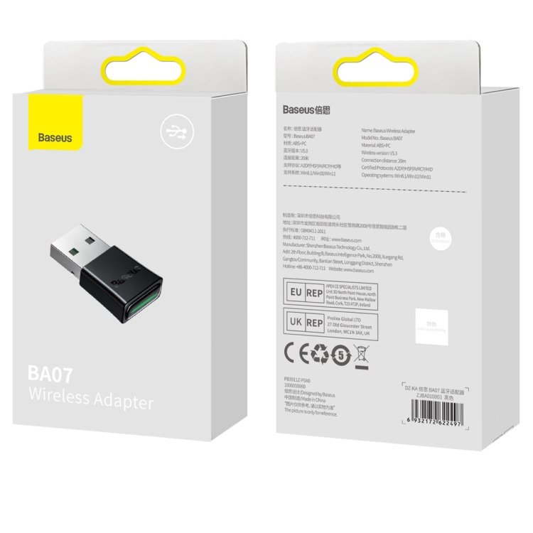 Baseus BA07 Bluetooth 5.3  USB Adapter Black