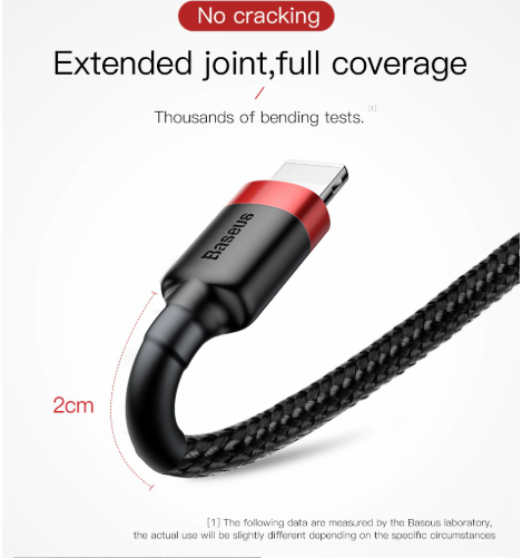 Baseus Cafule Braided Lightning Cable 2.4A 1.0m Grey