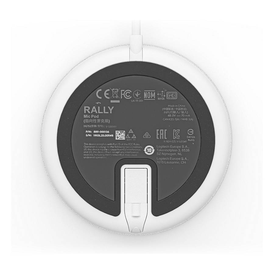 Logitech Rally Mic Pod Mikrofon Weiß