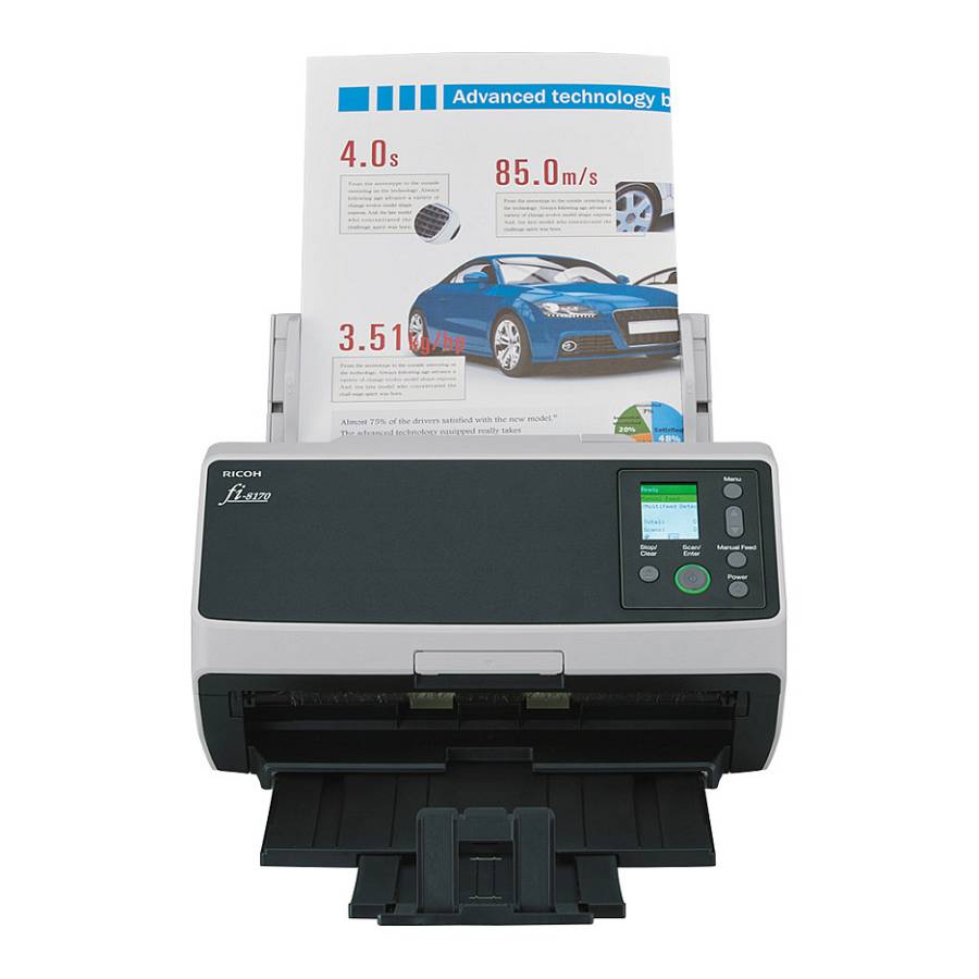 Fujitsu fi-8170 , Document scanner , Dual CIS , Duplex , 216 x 355.6 mm , 600 dpi x 600 dpi , up to 70 ppm (mono) , up to 70 ppm (colour) , ADF (100 sheets) , up to 10000 scans per day , Gigabit LAN, USB 3.2 Gen 1