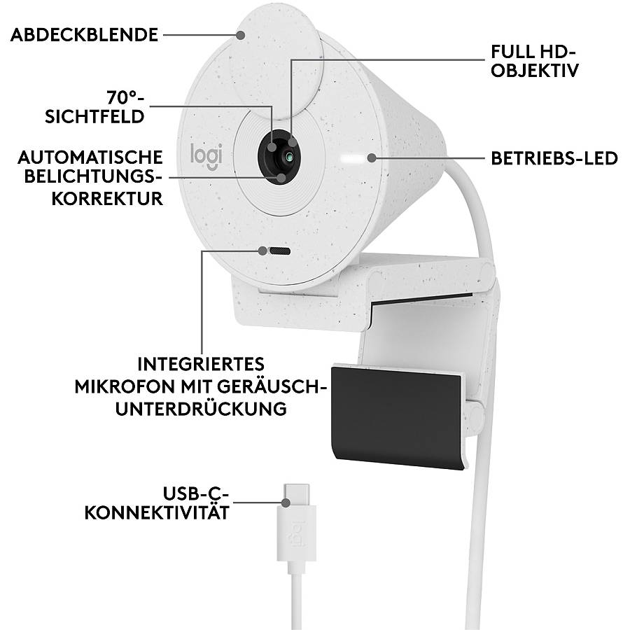 Logitech BRIO 300 1920x1080 Weiß